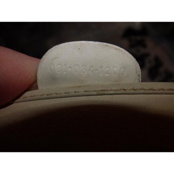 Gucci Vintage White Bucket Bag Small G Logo Coated Canvas And White Leather - Picture 3 of 12